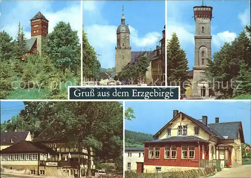 Baerenstein Annaberg Buchholz Berghaus Annaberg St Annen Kirche Poehlberg Aussichtsturm Gaststaette Frohnauer Hammer Koenigswalde Brettmuehlenschaenke Kat. Baerenstein