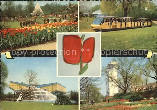 Essen Ruhr Grugapark Parkbahn Halle Wasserspiele Turm Kat. Essen