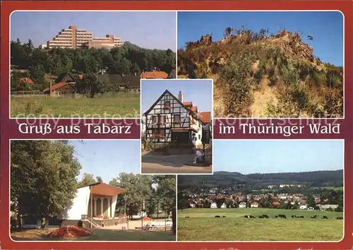 Tabarz Inselsbergklinik Datenberg Romantik Schenke Kurpark Winkelhof uebersicht Kat. Tabarz Thueringer Wald