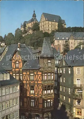 Marburg Lahn Altstadt mit Landgrafenschloss Kat. Marburg