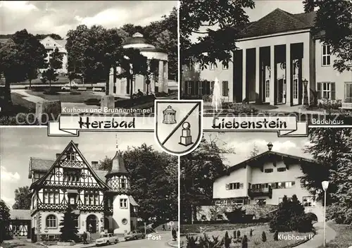 Bad Liebenstein Kurhaus Brunnentempel Badehaus Post Klubhaus Kat. Bad Liebenstein