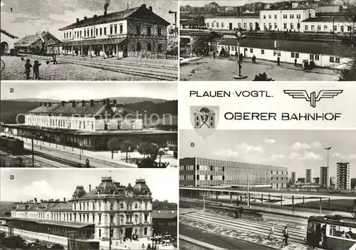 Plauen Vogtland Oberer Bahnhof Teilansichten vor und nach der Zerstoerung Kat. Plauen