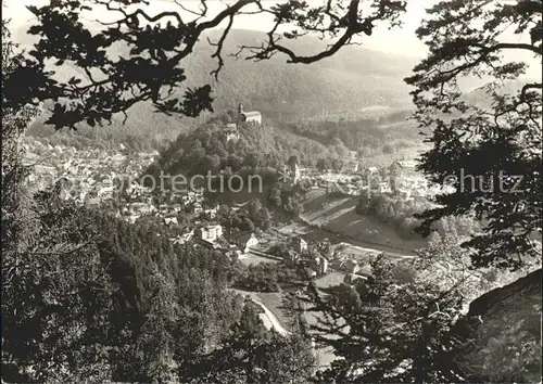 Schwarzburg Thueringer Wald Blick vom Trippstein Kat. Schwarzburg