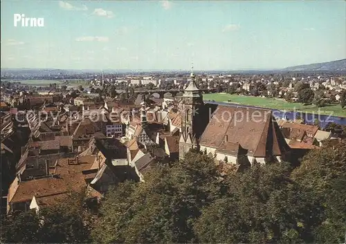 Pirna Panorama Kirche Tor zur Saechsischen Schweiz / Pirna /Saechsische Schweiz-Osterzgebirge LKR