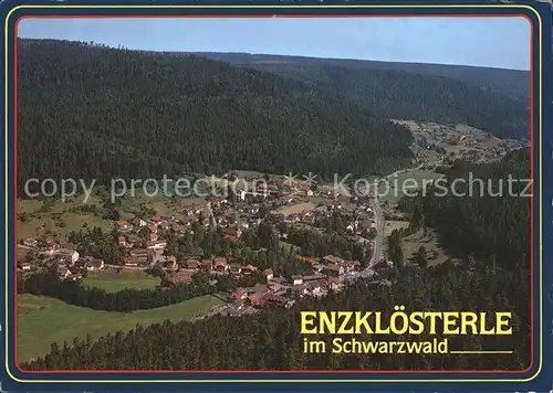 Enzkloesterle Luftkurort Wintersportplatz Schwarzwald Fliegeraufnahme Kat. Enzkloesterle