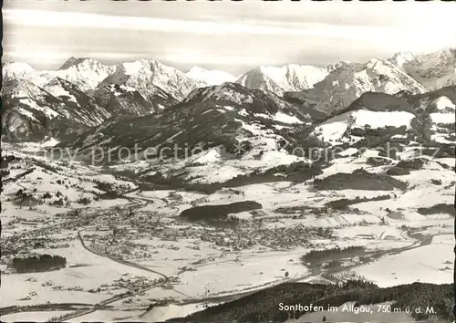 Sonthofen Oberallgaeu Alpenpanorama Fliegeraufnahme Kat. Sonthofen