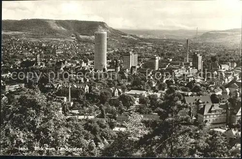 Jena Panorama Blick vom Landgrafen Zeiss Hochhaus Kat. Jena