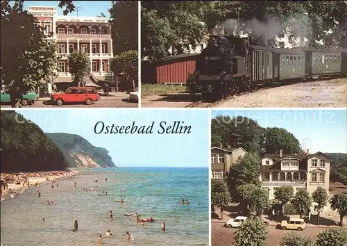 Sellin Ruegen FDGB Erholungsheim Haus Sellin Schmalspurbahn Rasender Roland Strand Gaststaette Waldfrieden Kat. Sellin Ostseebad