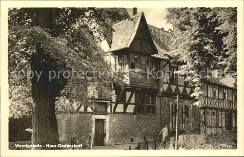 Wernigerode Harz Haus Gadenstedt Kat. Wernigerode