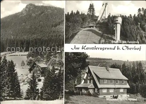 Oberhof Thueringen Waldhaus Kanzlersgrund Schanze Rennsteig Hoher Stein Kat. Oberhof Thueringen