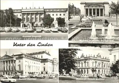 Berlin Humbold Universitaet Mahnmal Opfer Faschismus Deutsche Staatsoper Museum Kat. Berlin