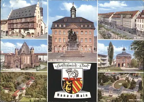 Hanau Main Markt Schloss Philippsruhe Frankfurter Tor  Kat. Hanau