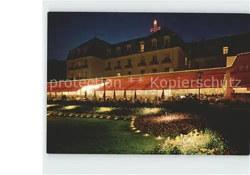 Bad Pyrmont Kurhaus Park bei Nacht beleuchtet Kat. Bad Pyrmont