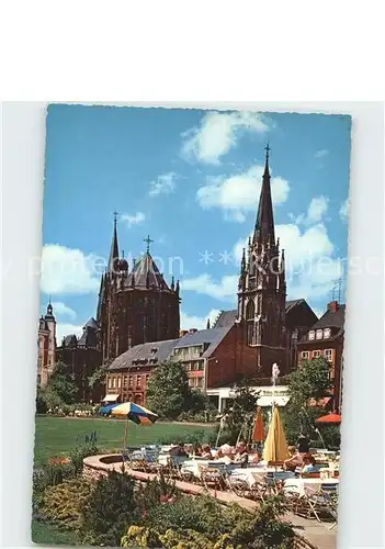 Aachen Elisenbrunnen mit Dom Kat. Aachen