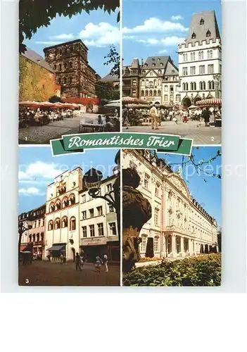 Trier Brunnenhof mit Porta Nigra Dreikoenighaus Palais Kat. Trier