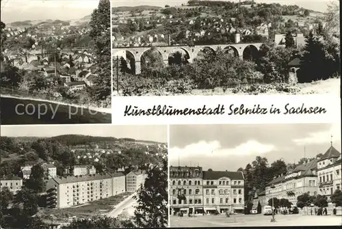 Sebnitz Teilansichten Bahnbruecke Marktplatz Kat. Sebnitz