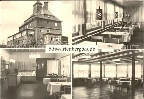 Neuhausen Erzgebirge Schwartenbergbaude Gastraum Speisesaal Kat. Neuhausen Erzgebirge