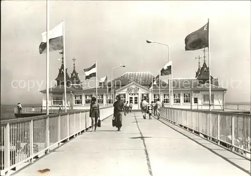 Ahlbeck Ostseebad HO Gaststaette Seebruecke Kat. Heringsdorf Insel Usedom