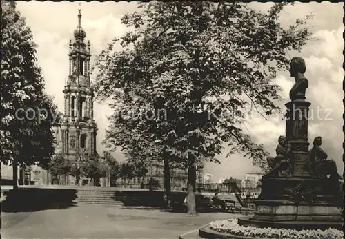 Dresden Deutsche Terrasse Kirche Denkmal Kat. Dresden Elbe