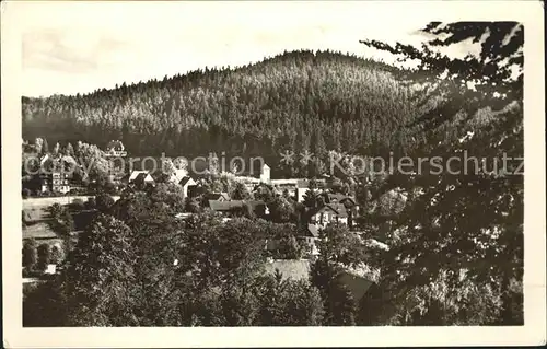 Baerenfels Erzgebirge Osterzgebirge Teilansicht mit Spitzberg Kat. Altenberg