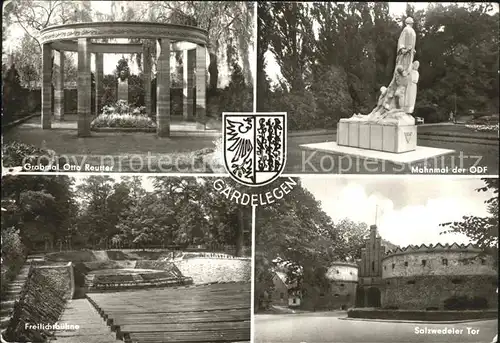 Gardelegen Mahnmal der ODF Grabmal Otto Reutter Salzwedeler Tor Kat. Gardelegen