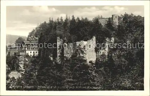 Oybin Ruinen Bergrestaurant Lausitzer Gebirge Kat. Kurort Oybin