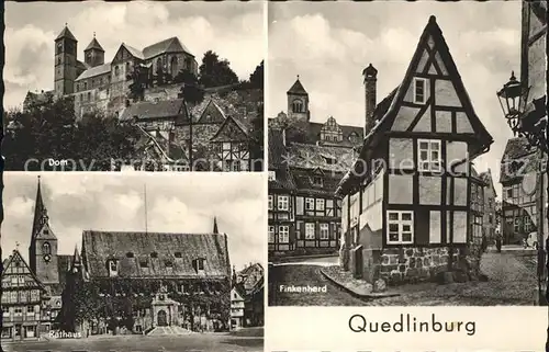 Quedlinburg Finkenherd Rathaus Dom  Kat. Quedlinburg