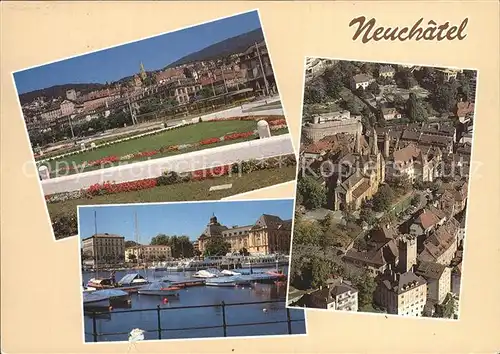 Neuchatel NE Hafen Schloss  Kat. Neuchatel