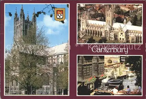 Canterbury UK Cathedral Fliegeraufnahme Old Weavers House Kat. Canterbury