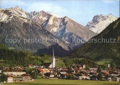 Oberstdorf mit Grossem Krottenkopf Kratzer Kat. Oberstdorf