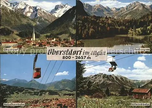 Oberstdorf Freibergsee Soellerckbahn Nebelhornbahn Kat. Oberstdorf