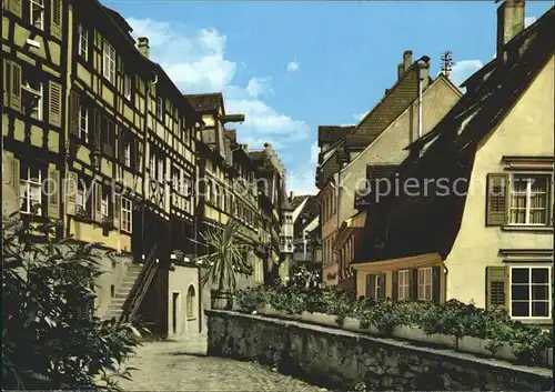 Meersburg Bodensee Fachwerkhaeuser an der Steige  Kat. Meersburg