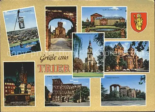 Trier Kabinenbahn Kaiserthermen Porta Nigra  Kat. Trier