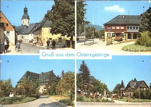 Geising Erzgebirge Hauptstrasse Kipsdorf Bahnhof Altenberg Sanatorium Raupennest  Kat. Geising Osterzgebirge