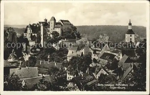 Hohnstein Saechsische Schweiz mit Jugendburg Kat. Hohnstein