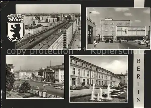 Berlin Karl Marx Allee Hotel Berolina Kino International Dt Staatsoper Operncafe Kat. Berlin