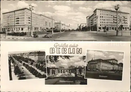 Berlin Unter den Linden Maerchenbrunnen Staatsoper Kat. Berlin