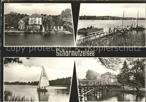 Scharmuetzelsee Gaststaette Bootssteg Segeln Seebruecke Kat. Bad Saarow