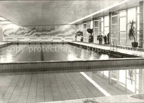 Klink Waren FDGB Ferienobjekt Erholungsheim Herbert Warnke Schwimmhalle Kat. Klink Waren