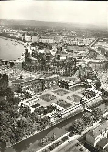 Dresden Zwinger Fliegeraufnahme Kat. Dresden Elbe