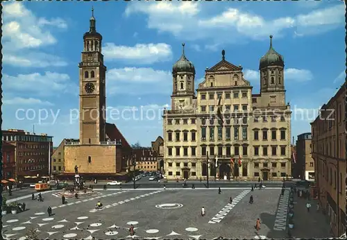 Augsburg Rathaus Perlachturm Denkmal Kat. Augsburg