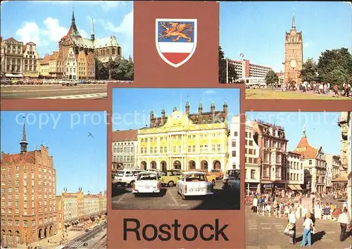 Rostock Mecklenburg Vorpommern Ernst Thaelmann Platz Kroepeliner Tor Lange Strasse Rathaus Kroepeliner Strasse Kat. Rostock