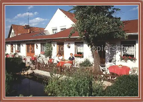 Straupitz Spreewaldpension Winzer Terrasse Kat. Straupitz