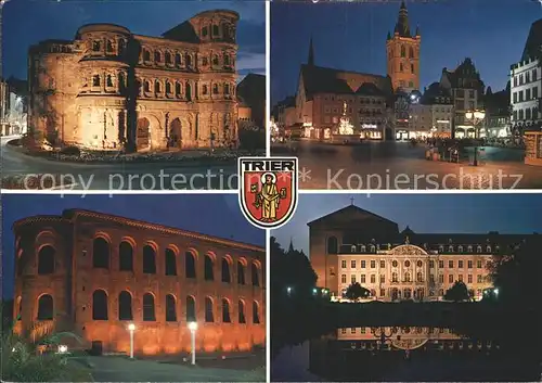 Trier Porta Nigra Hauptmarkt Konstantin Basilika Kurfuerstliches Palais Nachaufnahmen Historische Roemerbauten Kat. Trier