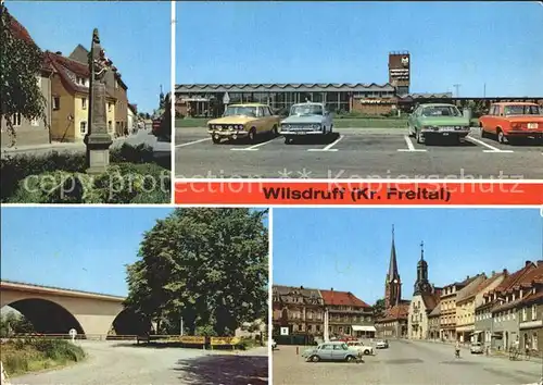 Wilsdruff Postsaeule Autobahn Raststaette Autobahnbruecke Markt Kat. Wilsdruff