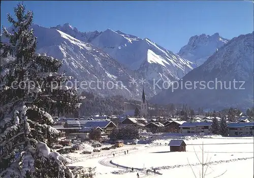 Oberstdorf mit Allgaeuer Alpen Kat. Oberstdorf