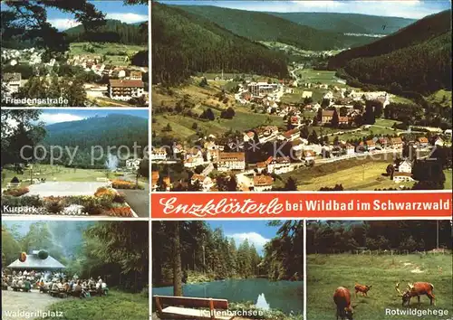 Enzkloesterle Friedensstr Kurpark Panorama Waldgrillplatz Kaltenbachsee Rotwildgehege Kat. Enzkloesterle