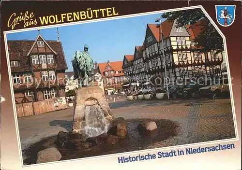 Wolfenbuettel Stadtmarkt Brunnen Kat. Wolfenbuettel