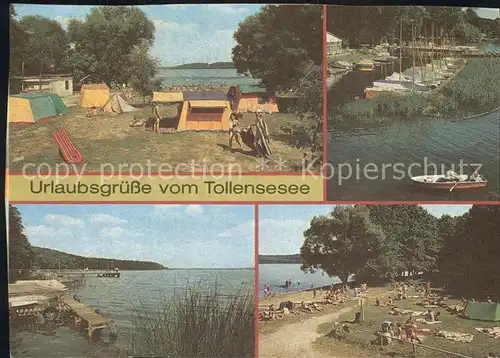 Neubrandenburg Campingplatz Seglerhafen Bootssteg Strandpartie Kat. Neubrandenburg