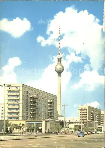 Berlin Karl Marx Allee UKW und Fernsehturm Kat. Berlin